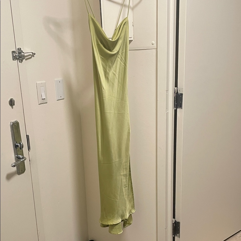 Astr Light Green Maxi Dress